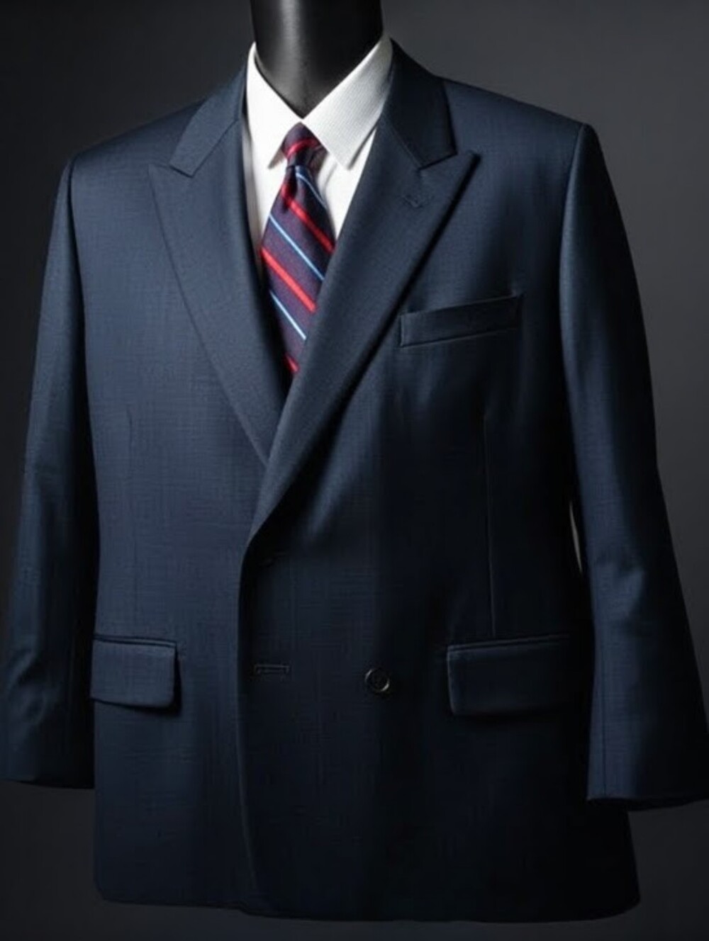 BIJAN Men's Double-Breasted Blazer in Navy